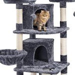 Yaheetech Multi-Level Large Cat Condo - Dark Gray