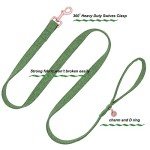 Green Cotton Dog Collar & Leash for Dogs