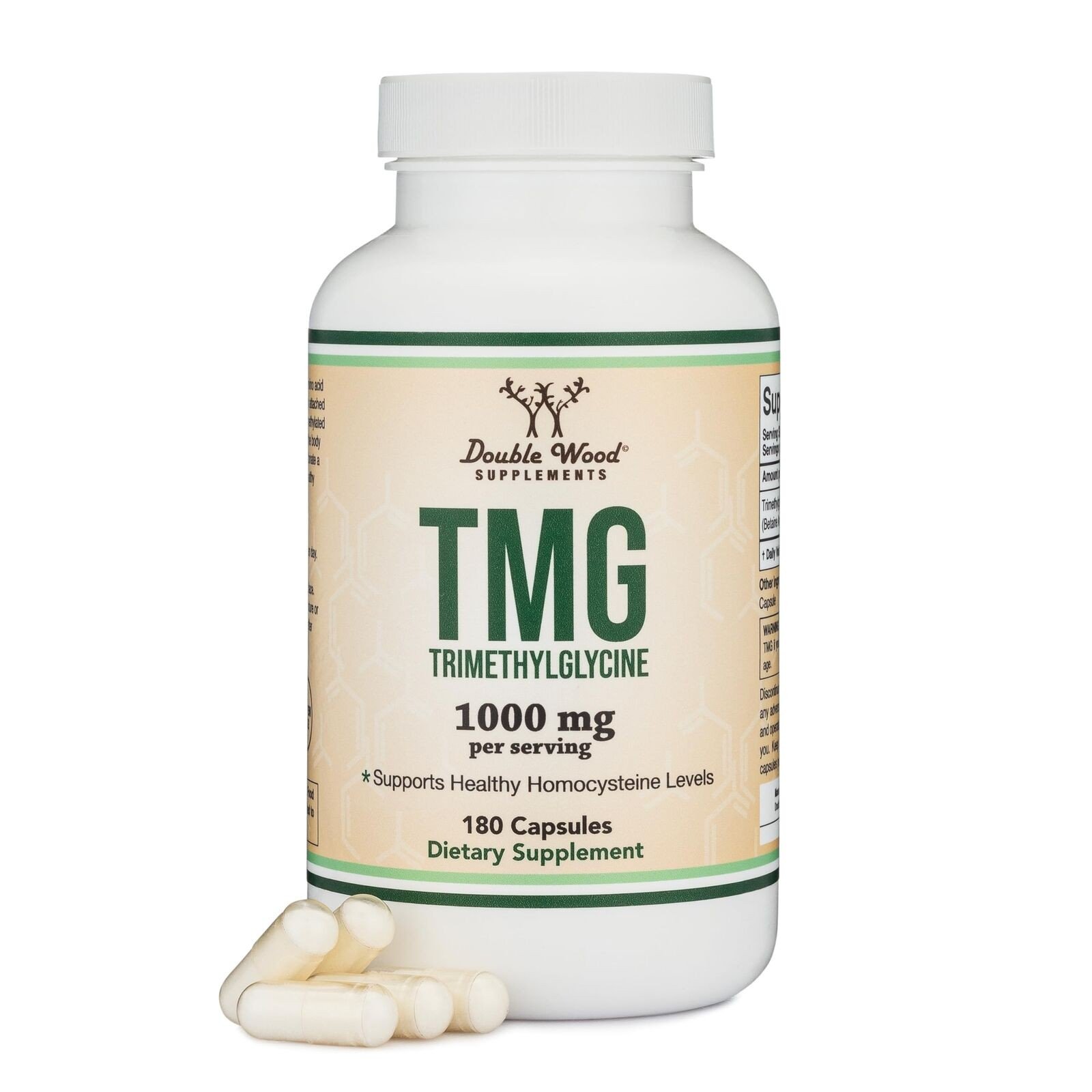 TMG Trimethylglycine 1000mg - 180 Capsules