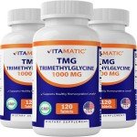 Vitamatic TMG Supplements 1000mg - 3 Pack 120 Tabs