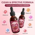 TMG Liquid Drops 1000mg - Strawberry Flavor, 2 Pack