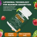 Liposomal Fisetin 2000MG with Quercetin & Resveratrol