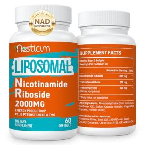Aesticum 2000 MG Liposomal NMN Supplement - 120 Softgels