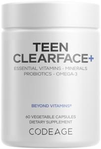 Teen Clearface Vitamins for Clear Skin - 60 Capsules