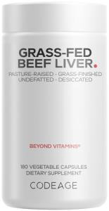 Grass Fed Beef Liver Supplement Capsules - 180 Count