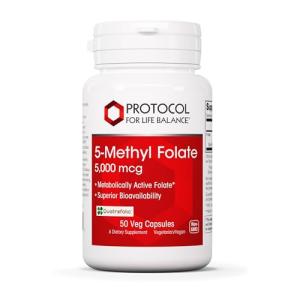 5,000mcg Methylfolate for Brain Support, 50 Veg Caps