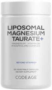 Liposomal Magnesium Taurate+ with Vitamin B6, 120 Capsules