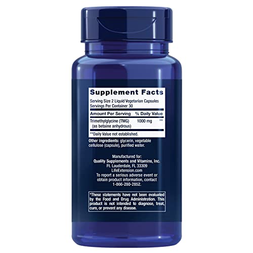TMG 500 mg Supplement - Supports Healthy Homocysteine Levels
