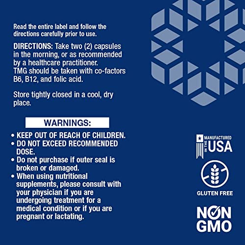 TMG 500 mg Supplement - Supports Healthy Homocysteine Levels