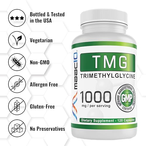 1000mg TMG Capsules | Methylation, Homocysteine, Liver Support