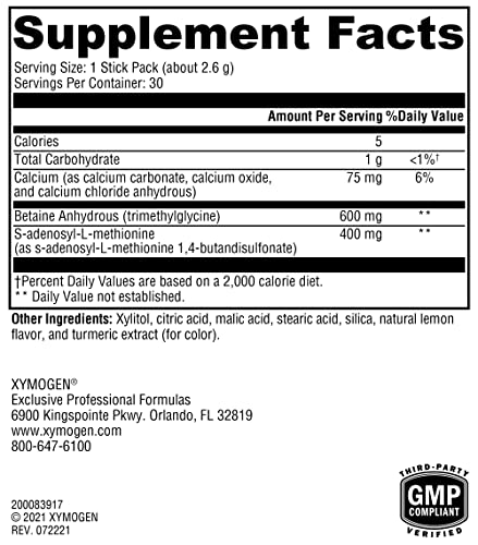 XYMOGEN SAM-e & TMG - Liver, Mood Support Supplement
