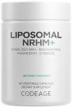 Codeage Liposomal NRHM+ Supplement - NRH Hydrogen Malate 300 mg, Resveratrol, D-Ribose & Quercetin - Vitamin C, Magnesium & Zinc - Liposomal Delivery - Non-GMO - 60 Capsules
