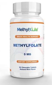 Methyl-Life L-Methylfolate 5 mg Chewable for Brain Health