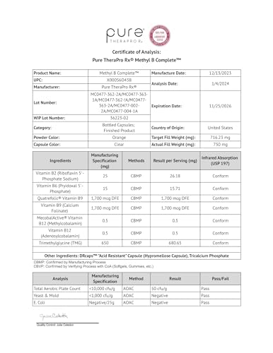 Methyl B Complete: B Vitamins & TMG Supplement