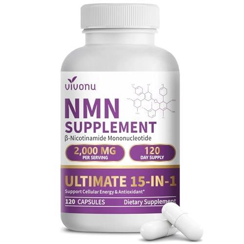 15-in-1 NMN Liposomal Supplement, 2000mg, 120 Capsules