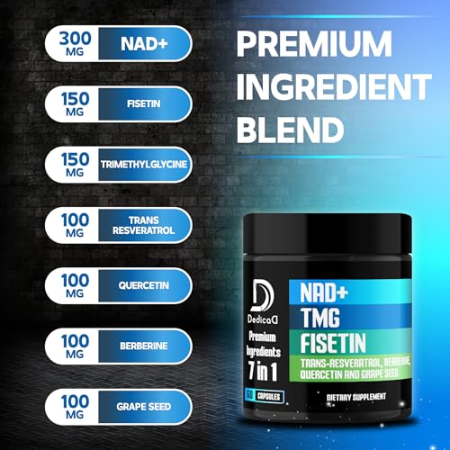 NAD+ Supplement with Fisetin, TMG & More - 60 Capsules
