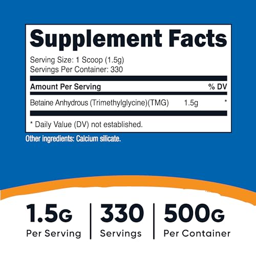 Nutricost Betaine Anhydrous TMG Powder 500g
