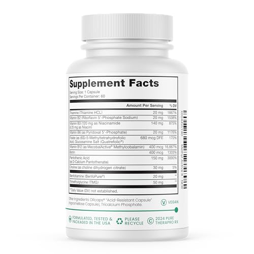 Methylated B Vitamins for Men & Women | 60 Capsules