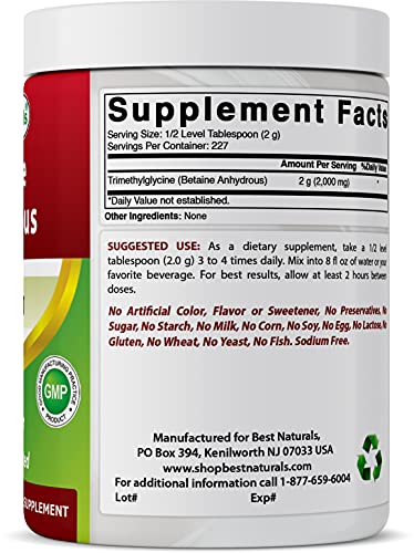 Naturals TMG Pure Powder 3-Pack 1 lb each