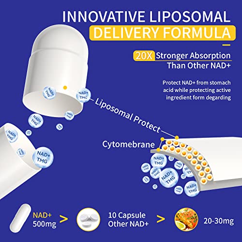 NAD+ Liposomal Supplement with TMG 180 Capsules