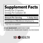 10X Health Trimethylglycine TMG Supplements - 60 Capsules
