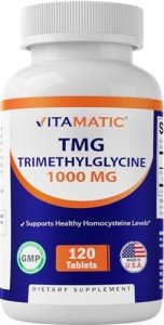 Vitamatic TMG Supplements 1000mg - 3 Pack 120 Tabs