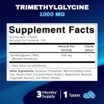 TMG Supplements 1000mg - Trimethylglycine Tablets