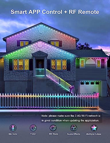 Smart RGB Permanent Outdoor LED Lights - 100ft
