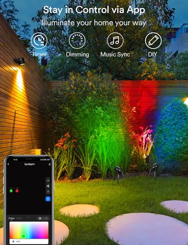 Ligency Smart Waterproof RGBW Landscape Spotlights