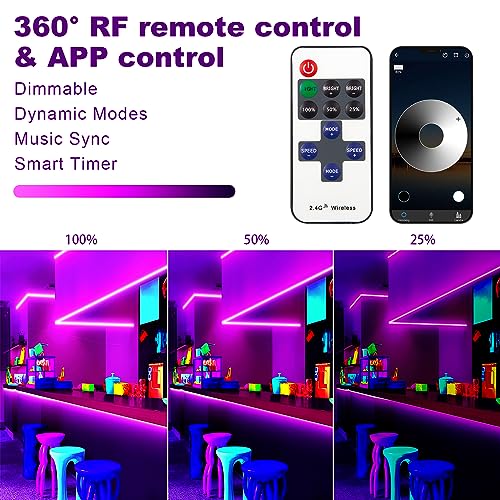 TENDIST 100FT Smart Black Light LED Strip