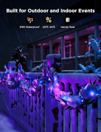 Govee Smart RGBIC 66ft Christmas & Halloween Lights