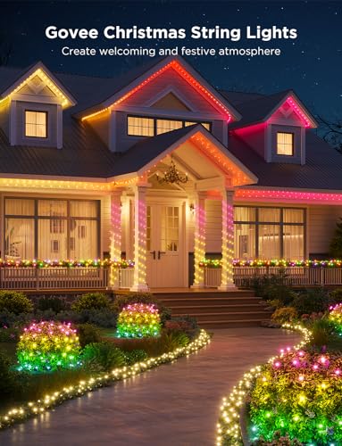 Govee Smart RGBIC 66ft Christmas & Halloween Lights