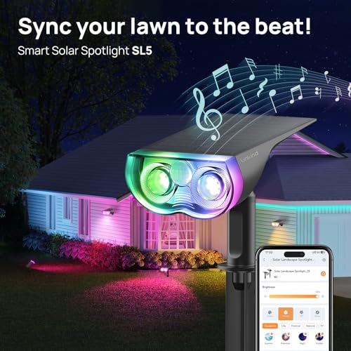 Color Changing Smart Solar Spotlights - 6 Pack
