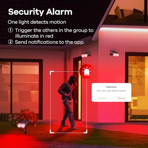 Color Changing Smart Solar Spotlights - 6 Pack
