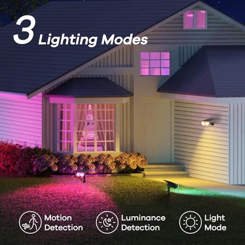 Color Changing Smart Solar Spotlights - 6 Pack