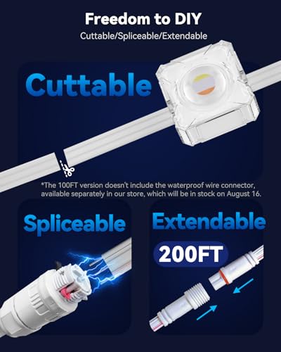 Smart 100ft Outdoor LED Eave Lights - RGBCW