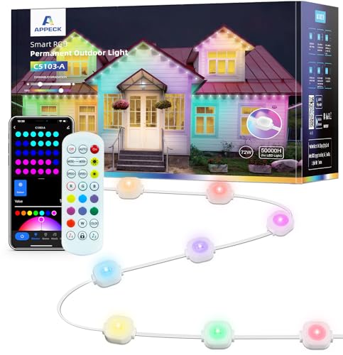 Smart 100ft RGB Outdoor Lights with 54 Modes