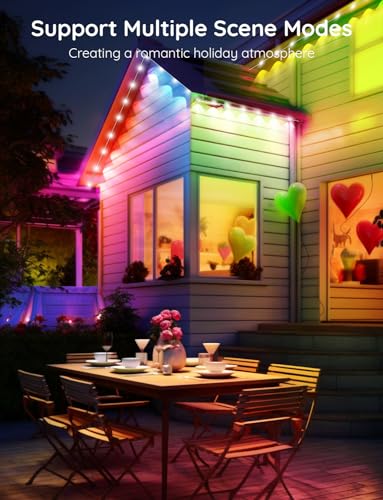 Smart 100ft RGB Outdoor Lights with 54 Modes