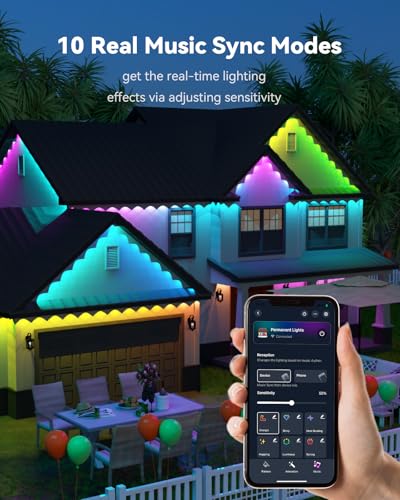 Smart 100ft Outdoor LED Eave Lights - RGBCW