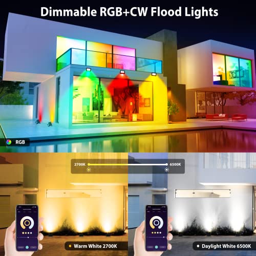 Smart RGB Outdoor LED Flood Light with App Control