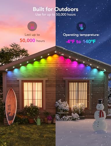 Smart RGBIC Outdoor Lights with 75 Scene Modes