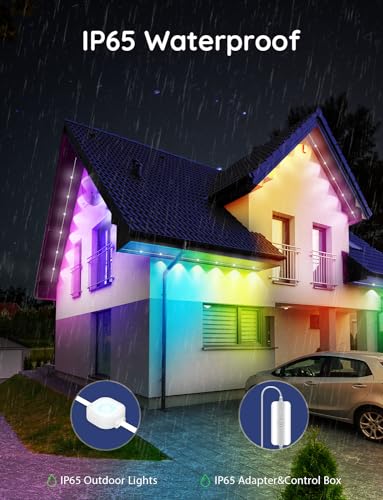 Smart 100ft RGB Outdoor Lights with 54 Modes