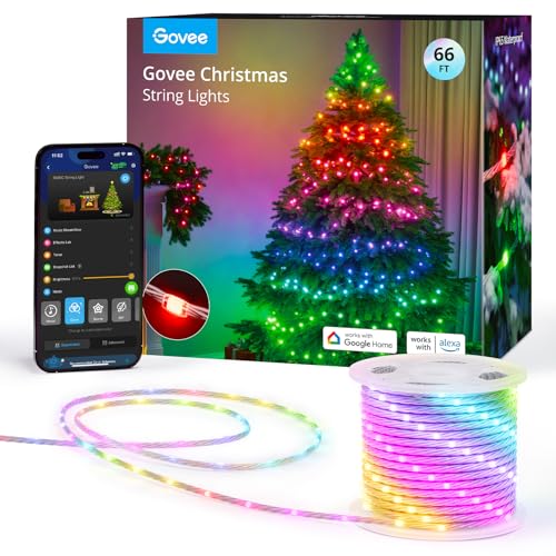 Govee Smart RGBIC 66ft Christmas & Halloween Lights