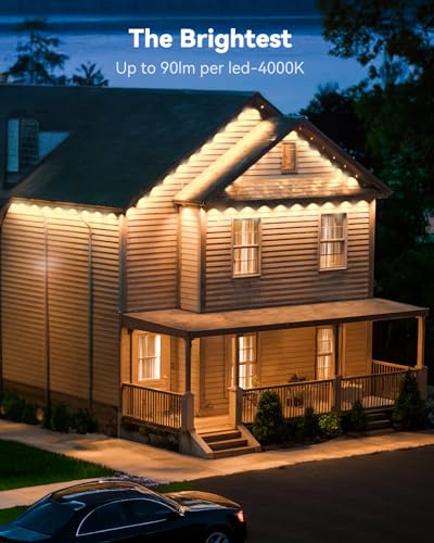 ASAHOM 150ft Outdoor Smart LED Eave Lights