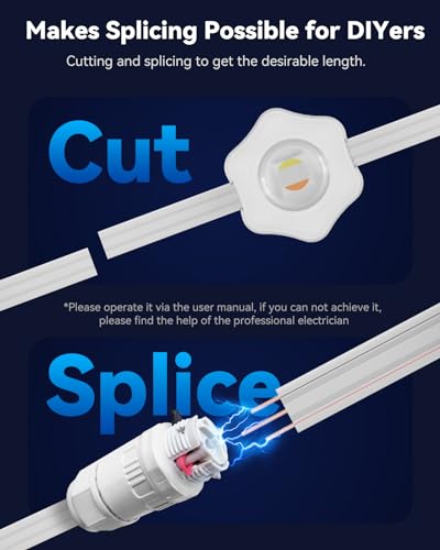 ASAHOM 150ft Outdoor Smart LED Eave Lights