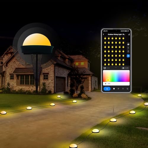 50FT Smart Waterproof Outdoor Pathway Lights Set