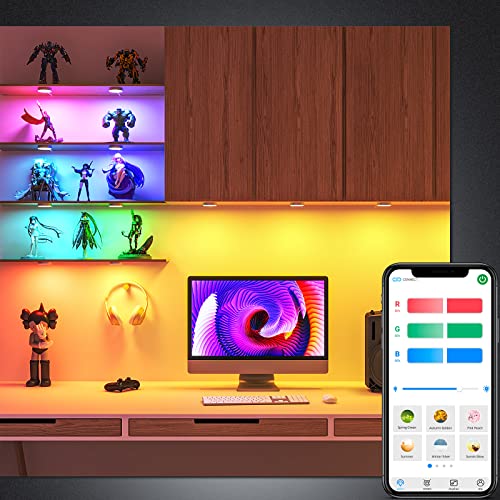 RGB Bluetooth Under Cabinet Lighting with Dimming