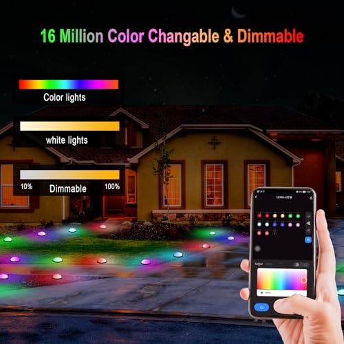 50FT Smart Waterproof Outdoor Pathway Lights Set
