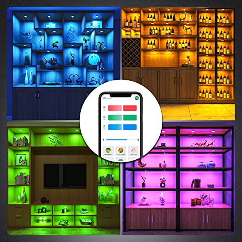 RGB Bluetooth Under Cabinet Lighting with Dimming