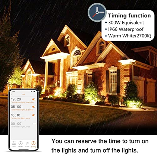 Smart RGBW LED Flood Lights - 2 Pack